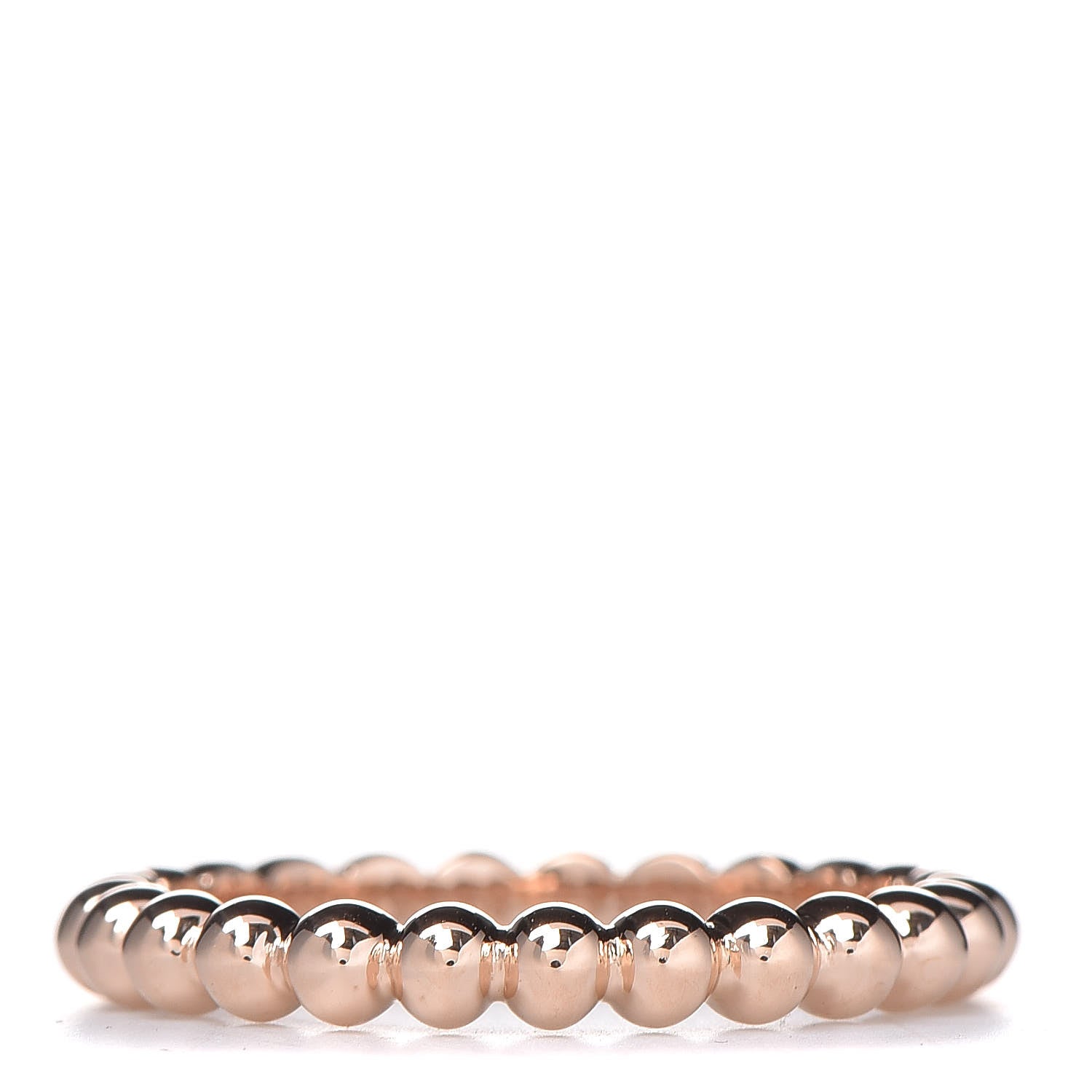 Van Cleef & Arpels 18K Rose Gold Medium Perlee Ring 55 7.25 1 of 5