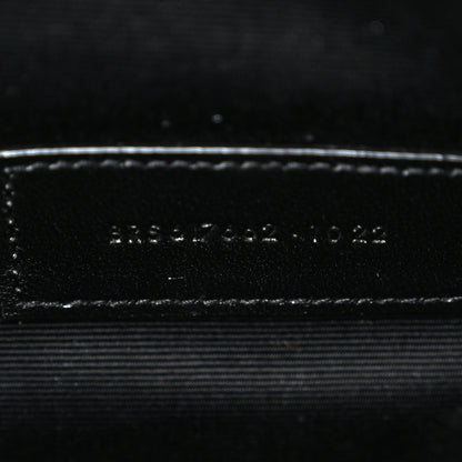 Saint Laurent Grain De Poudre Matelasse Chevron Monogram Envelope Clutch Dark Beige 7 of 11