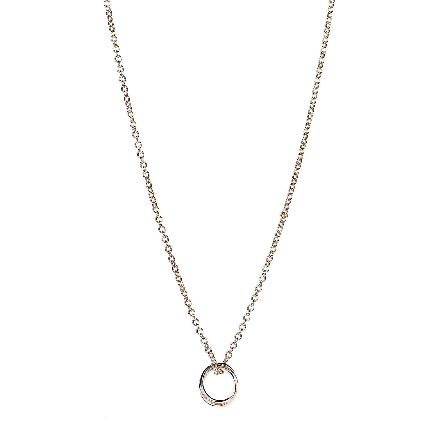Cartier 18K Pink Yellow White Gold Baby Trinity Pendant Necklace 1 of 6