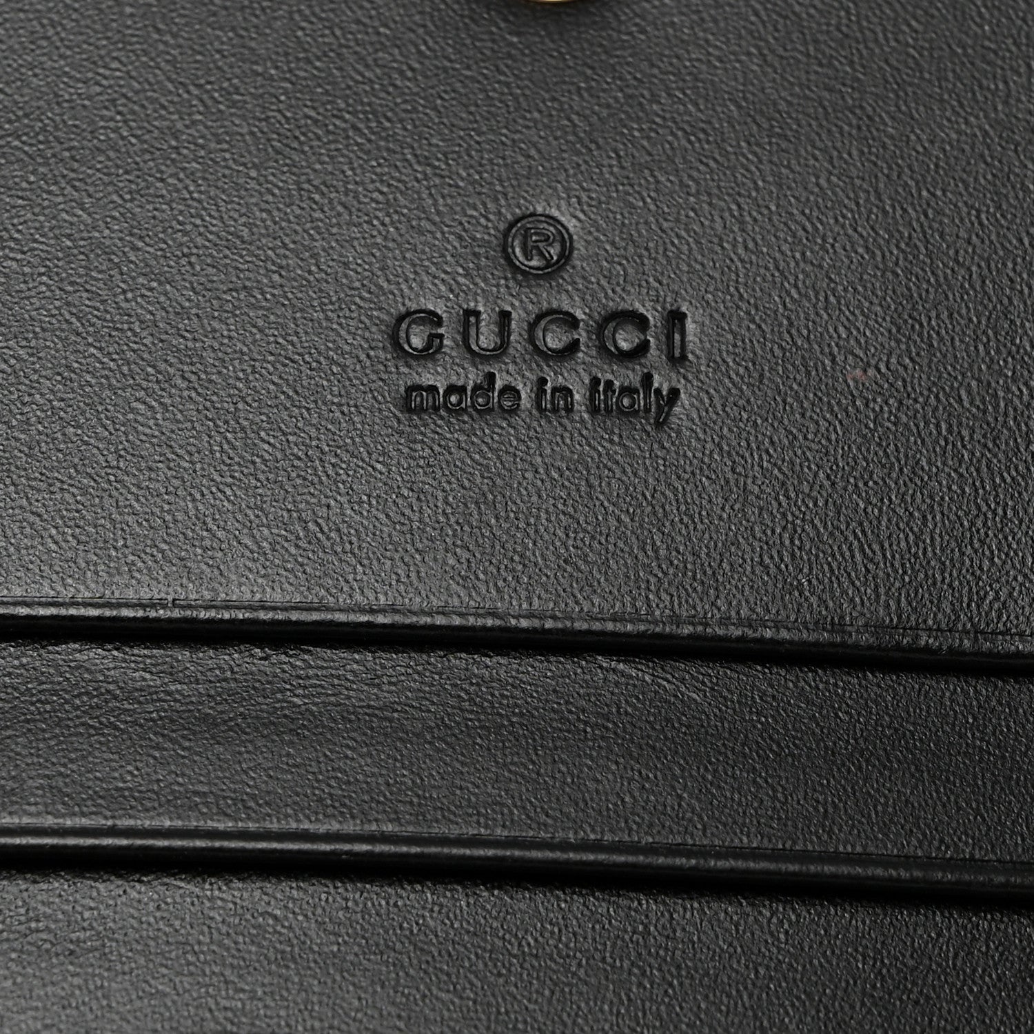 Gucci Guccissima Signature Crystal Cat Card Case Wallet Black 6 of 7