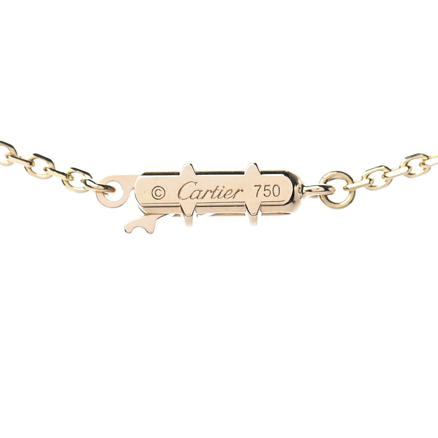 Cartier 18K Yellow Gold Diamond Hearts And Symbols Pendant Necklace 5 of 7
