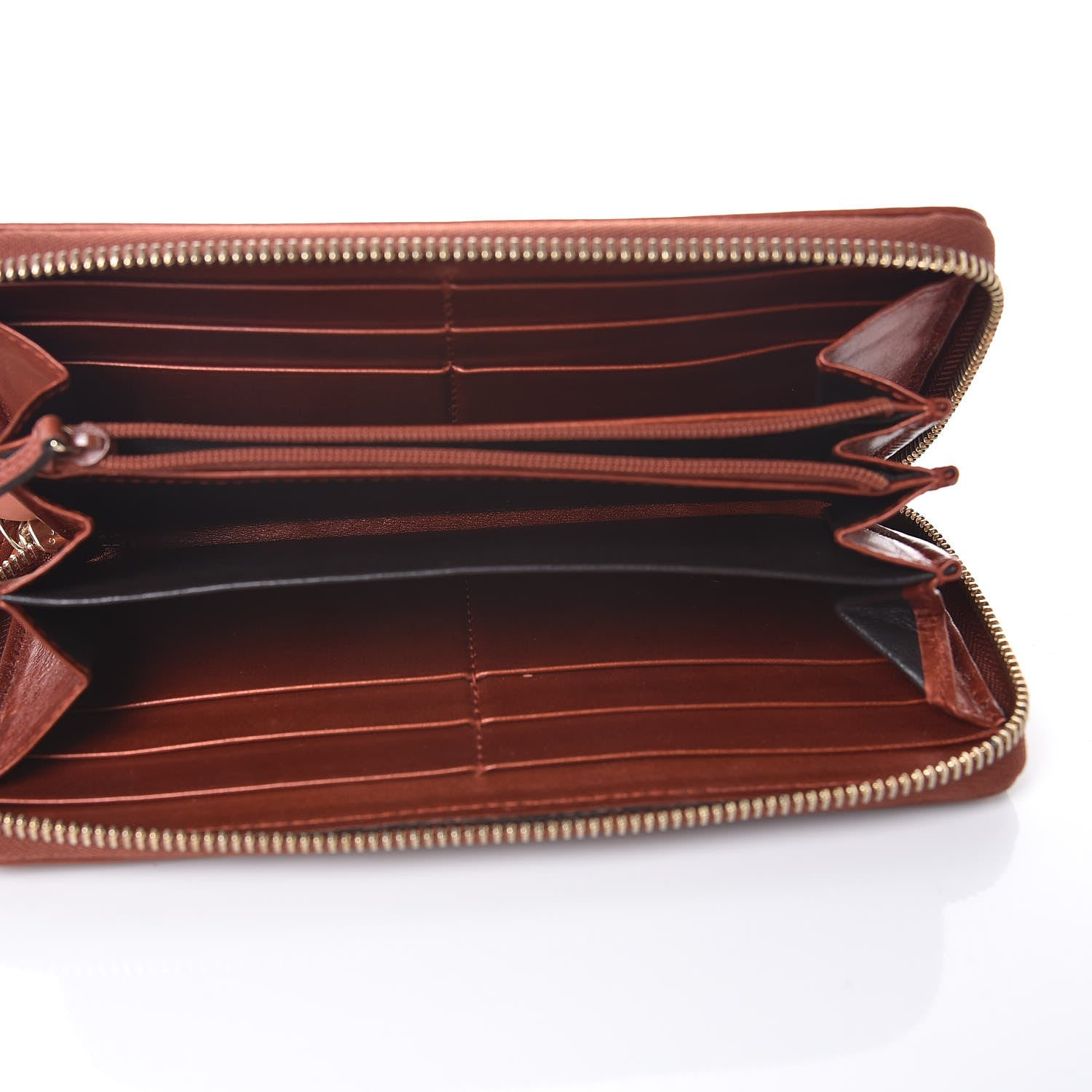 Gucci Metallic Microguccissima Sukey Zip Around Wallet Burnt Orange 5 of 9