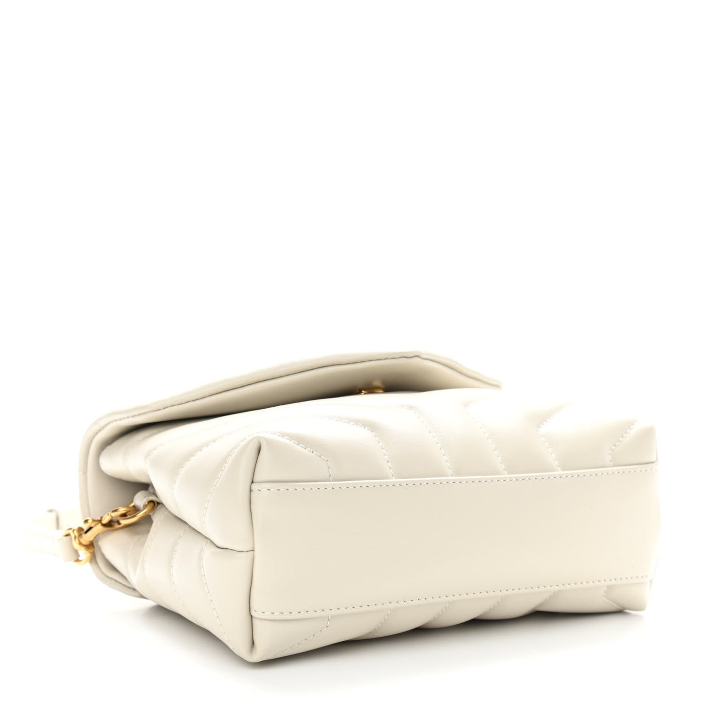 Calfskin Y Quilted Monogram Toy Loulou Crossbody Bag Ivory