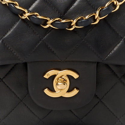 Chanel Lambskin Quilted Medium Double Flap Black 10 of 12