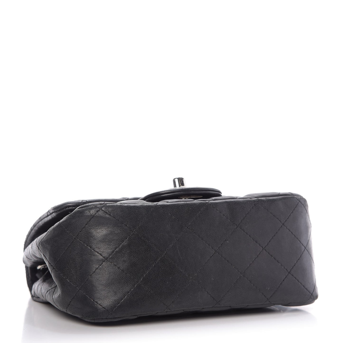 Lambskin Quilted Mini Square Flap Black