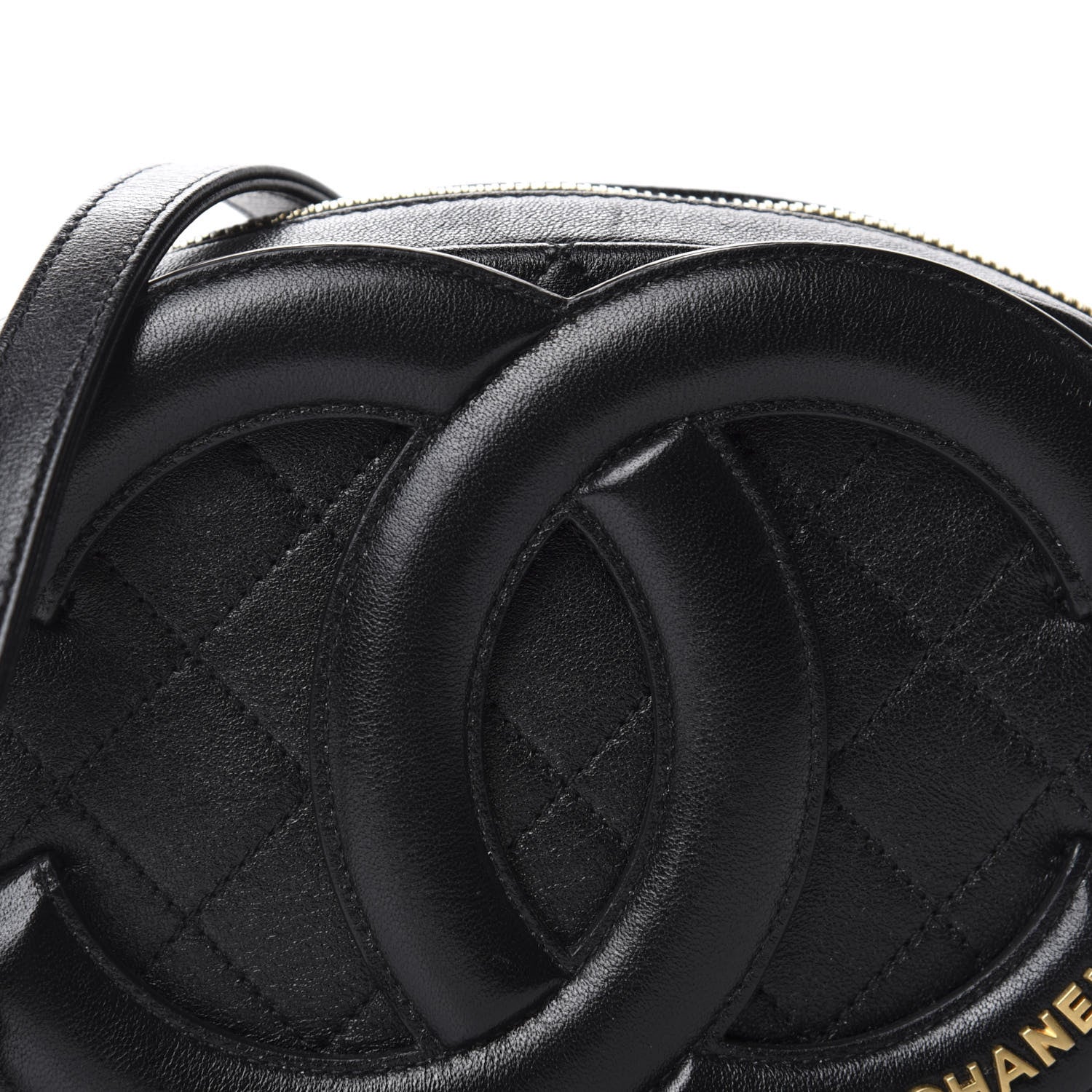 Chanel Lambskin Quilted Coco Midnight Camera Case Black 10 of 11