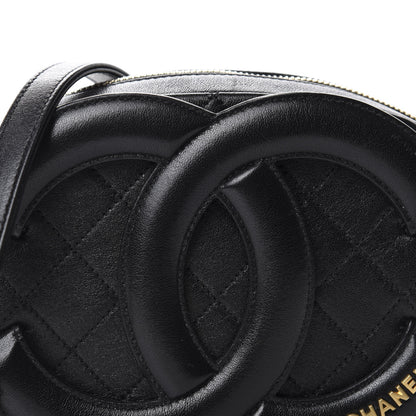Chanel Lambskin Quilted Coco Midnight Camera Case Black 10 of 11