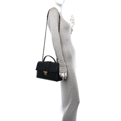 Chanel Calfskin Quilted Chevron In The City Bag Black 2 of 10