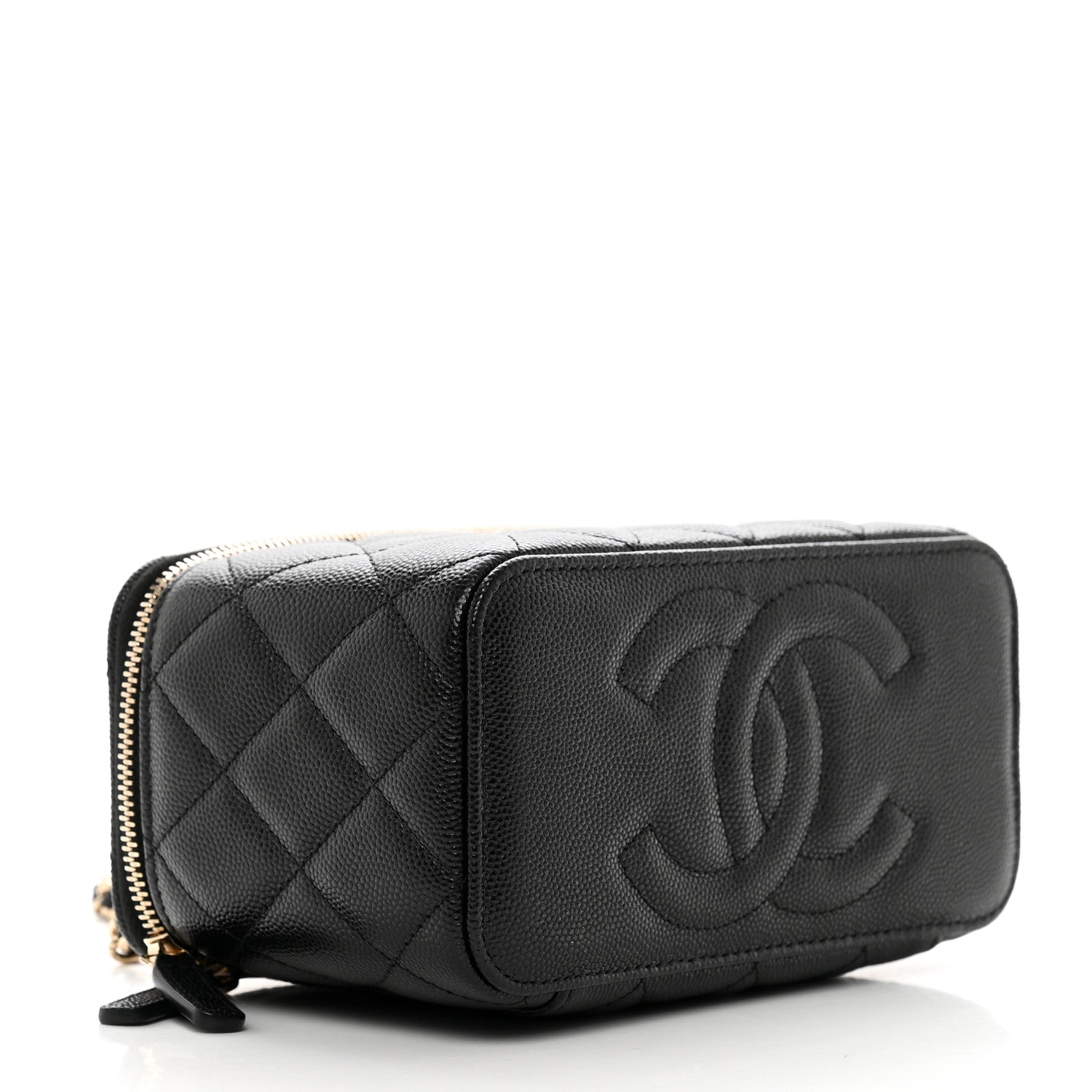 Chanel Caviar Quilted Small Vanity Case With Chain Black 4 of 11