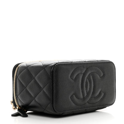 Chanel Caviar Quilted Small Vanity Case With Chain Black 4 of 11