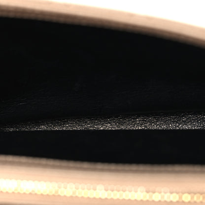 Saint Laurent Grain De Poudre Mixed Matelasse Triquilt Monogram Chain Wallet Dark Beige 5 of 12