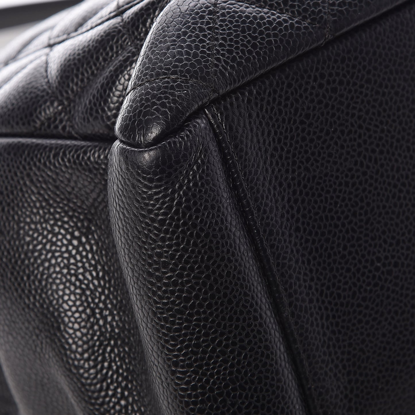 Caviar Quilted Grand Shopping Tote GST Black