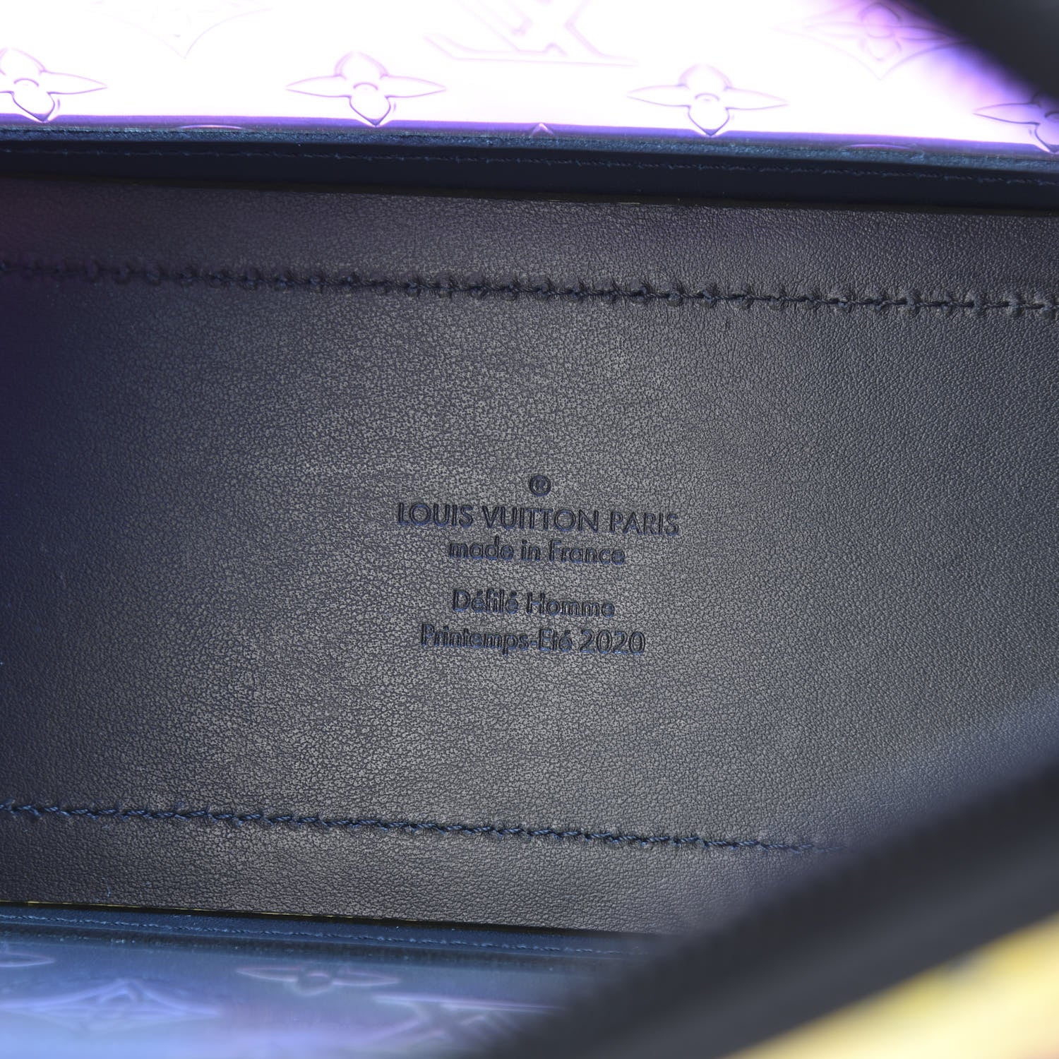 Louis Vuitton Calfskin PVC Monogram Solar Ray Soft Trunk Iridescent Prism Black 6 of 11