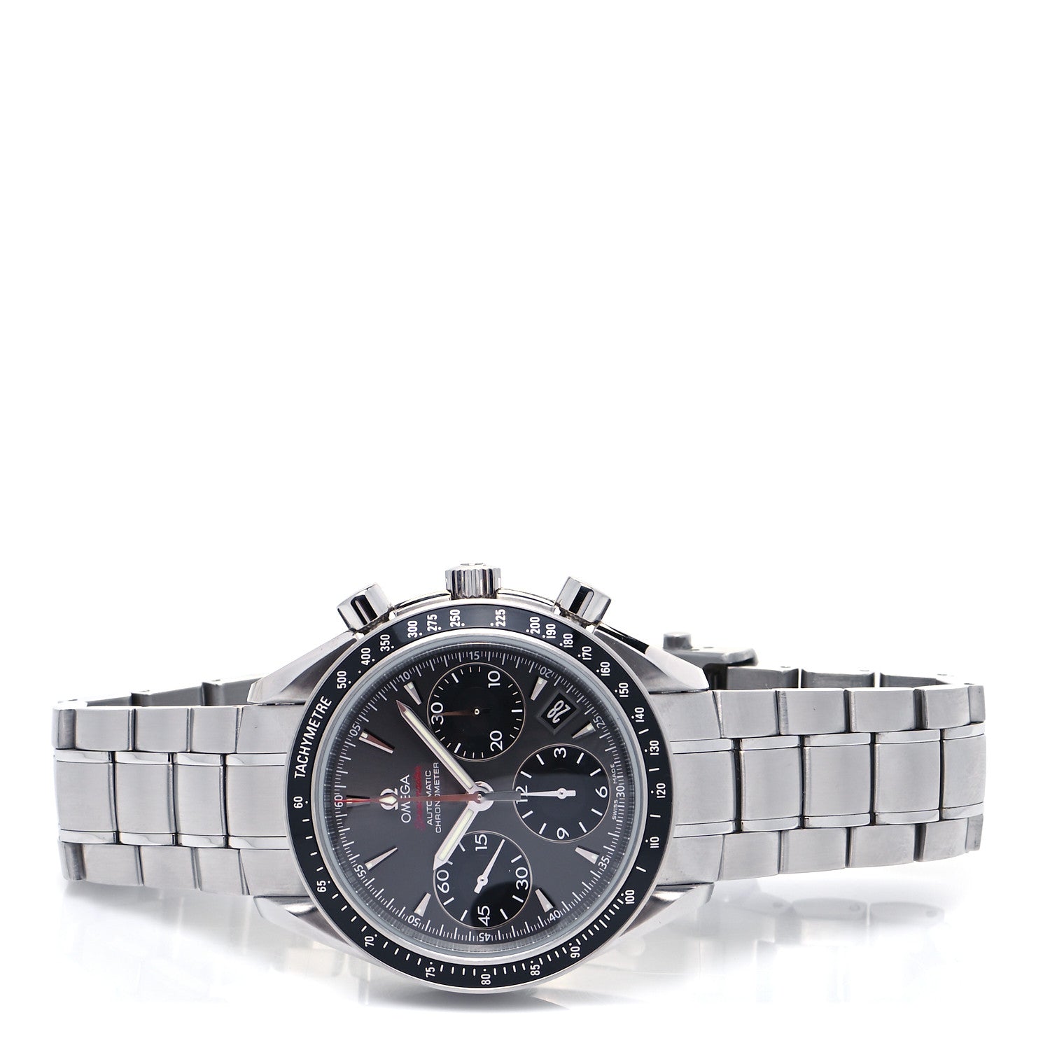 Omega Stainless Steel 40mm Speedmaster Date Chronograph Automatic Watch Grey 323.30.40.40.06.001 2 of 5
