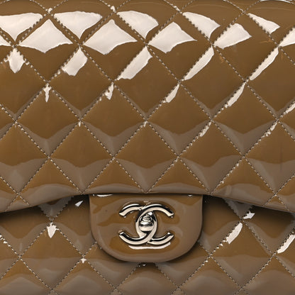 Chanel Patent Calfskin Quilted Jumbo Double Flap Grey 8 of 15