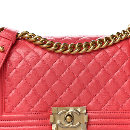Chanel Caviar Quilted Medium Boy Flap Pink 10 of 10