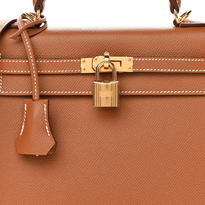 Hermes Epsom Kelly Sellier 25 Gold 8 of 11