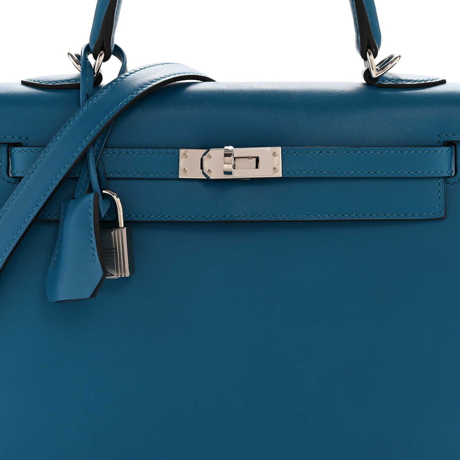 Hermes Tadelakt Kelly Sellier 25 Bleu Izmir 8 of 14