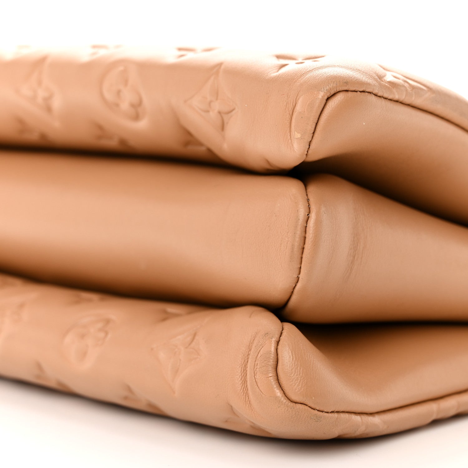Louis Vuitton Lambskin Embossed Monogram Coussin PM Camel 9 of 10