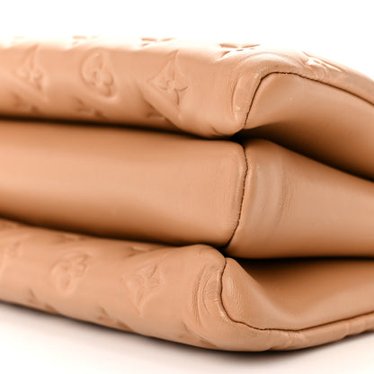 Louis Vuitton Lambskin Embossed Monogram Coussin PM Camel 9 of 10
