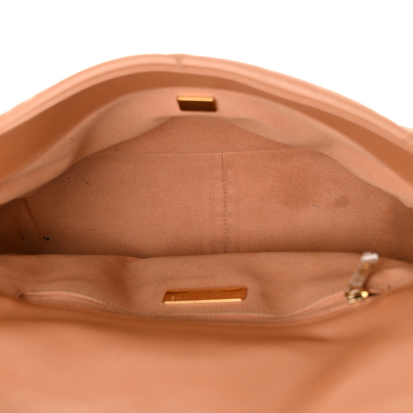 Lambskin Quilted Large Chanel 19 Flap Brown