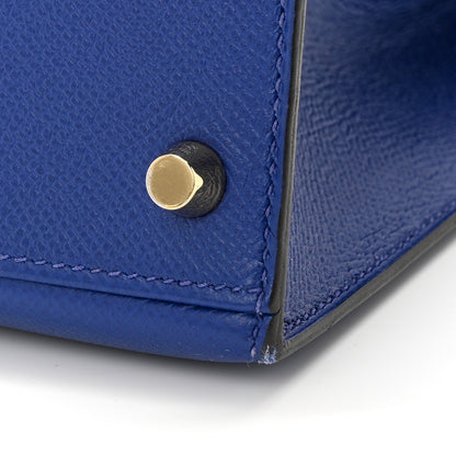 Hermes Epsom Kelly Sellier 28 Bleu Electrique 9 of 12