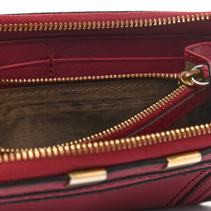 Chloe Grained Calfskin Marcie Long Zip Around Wallet Red 10 of 14