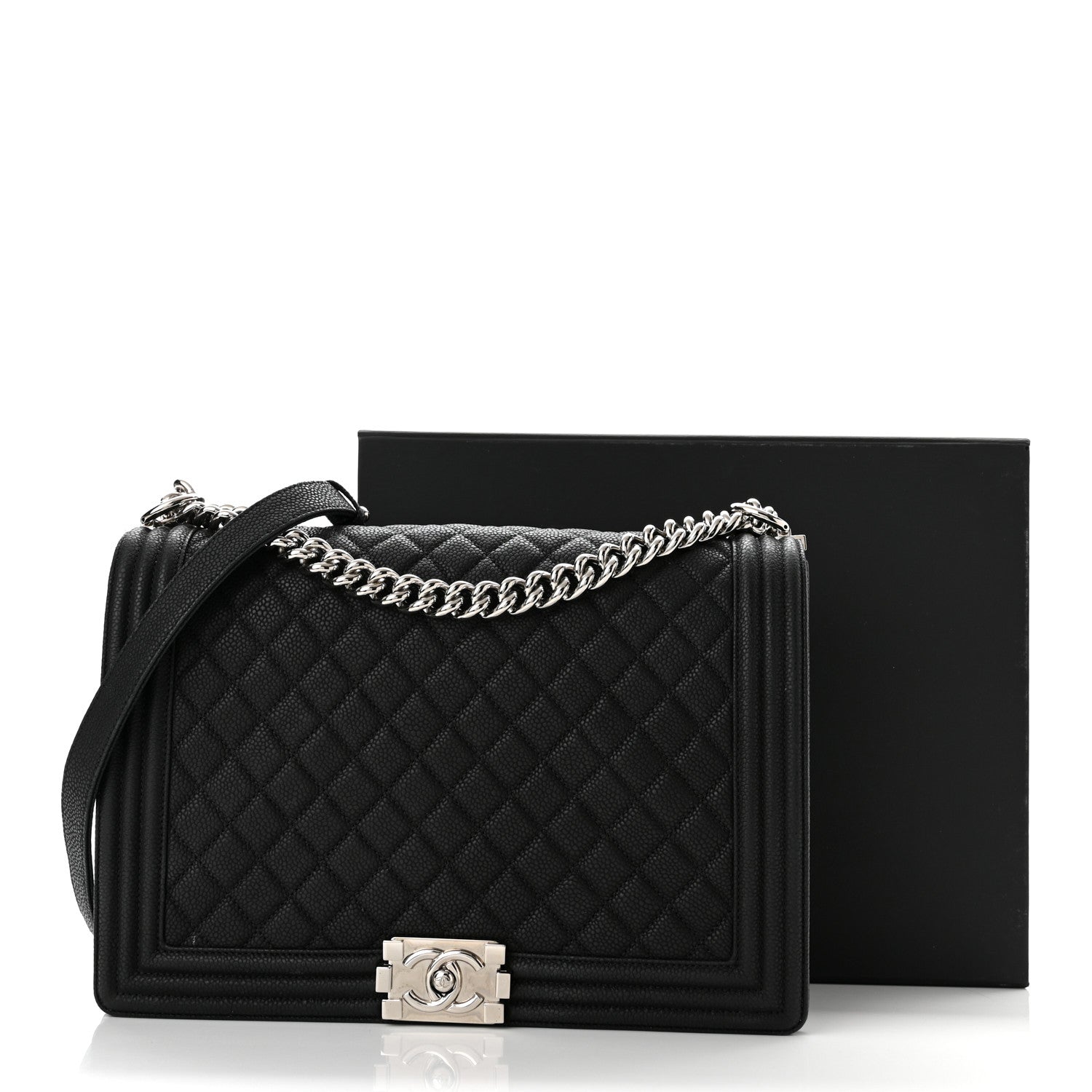 Chanel Caviar Quilted Large Boy Flap Black 13 of 13