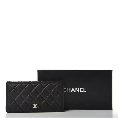 Chanel Lambskin Quilted Yen Wallet Black 8 of 8