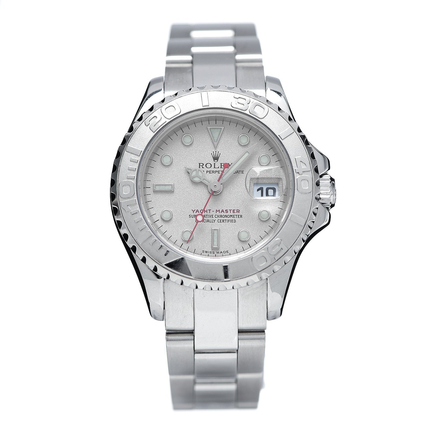 Rolex Stainless Steel Platinum 29mm Yacht-Master Watch Silver 169622 1 of 7