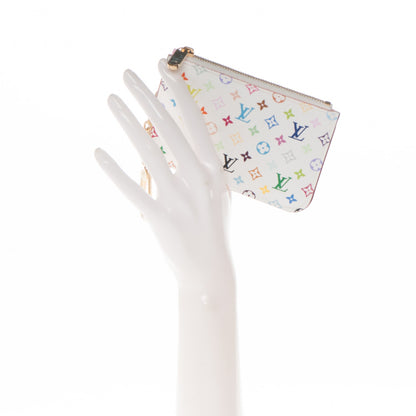 Louis Vuitton Monogram Multicolor Key Pouch White Litchi 2 of 7