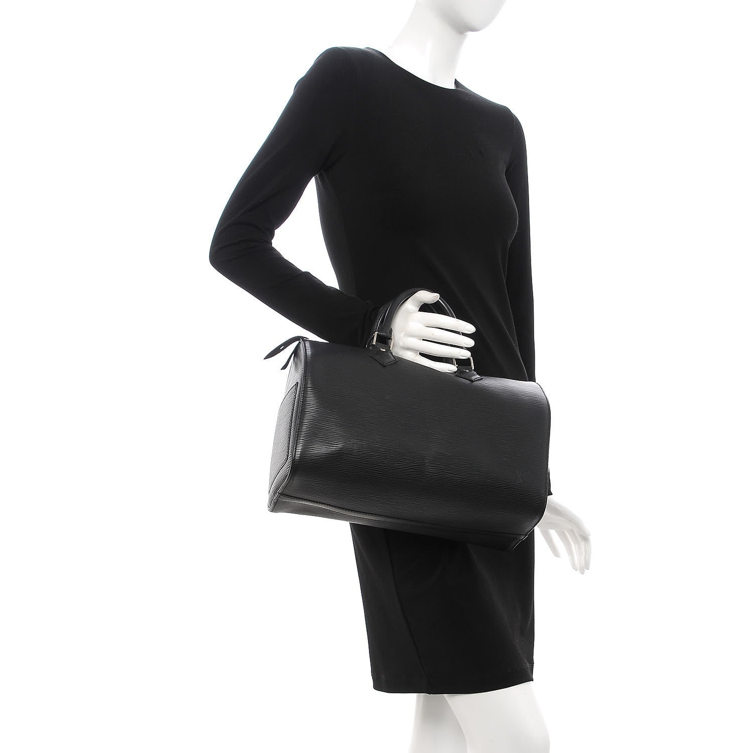Louis Vuitton Epi Speedy 30 Black 2 of 7