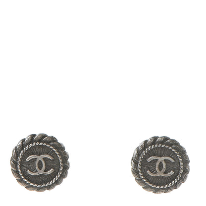 Chanel Ruthenium CC Stud Earrings 1 of 5