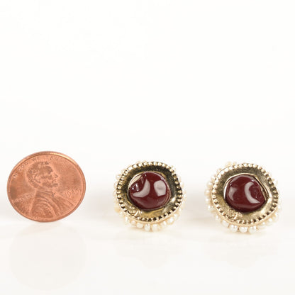 Chanel Gripoix Pearl Earrings Light Gold 2 of 6