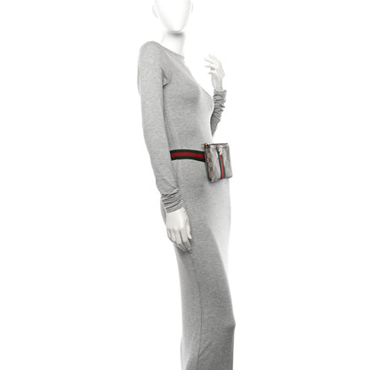 Gucci GG Supreme Monogram Web Ophidia Utility Belt Bag 85 34 Beige Ebony New Acero 2 of 10