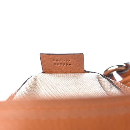 Gucci Pebbled Calfskin Medium Heritage Shoulder Bag Light Tobacco 7 of 13