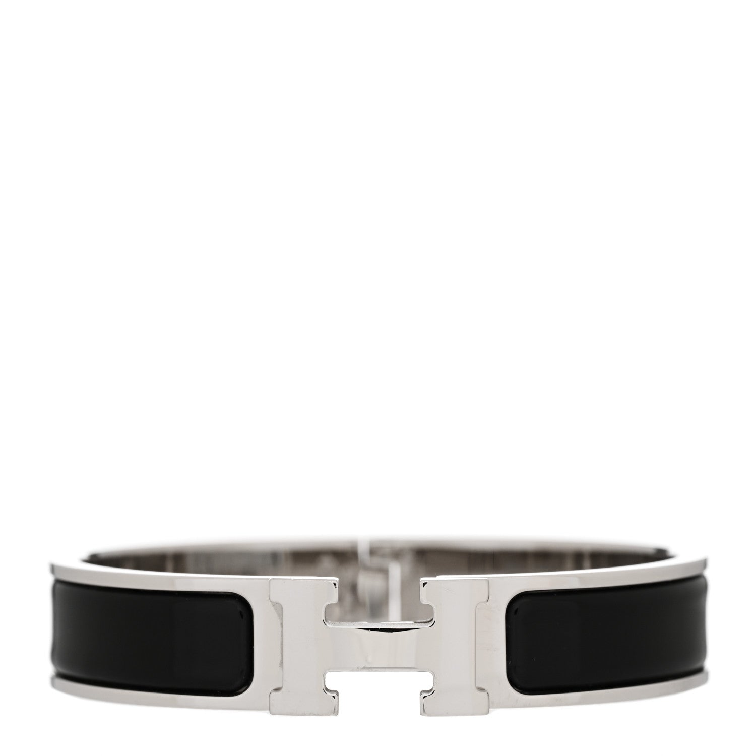Hermes Enamel Narrow Clic Clac H Bracelet PM Black 1 of 6
