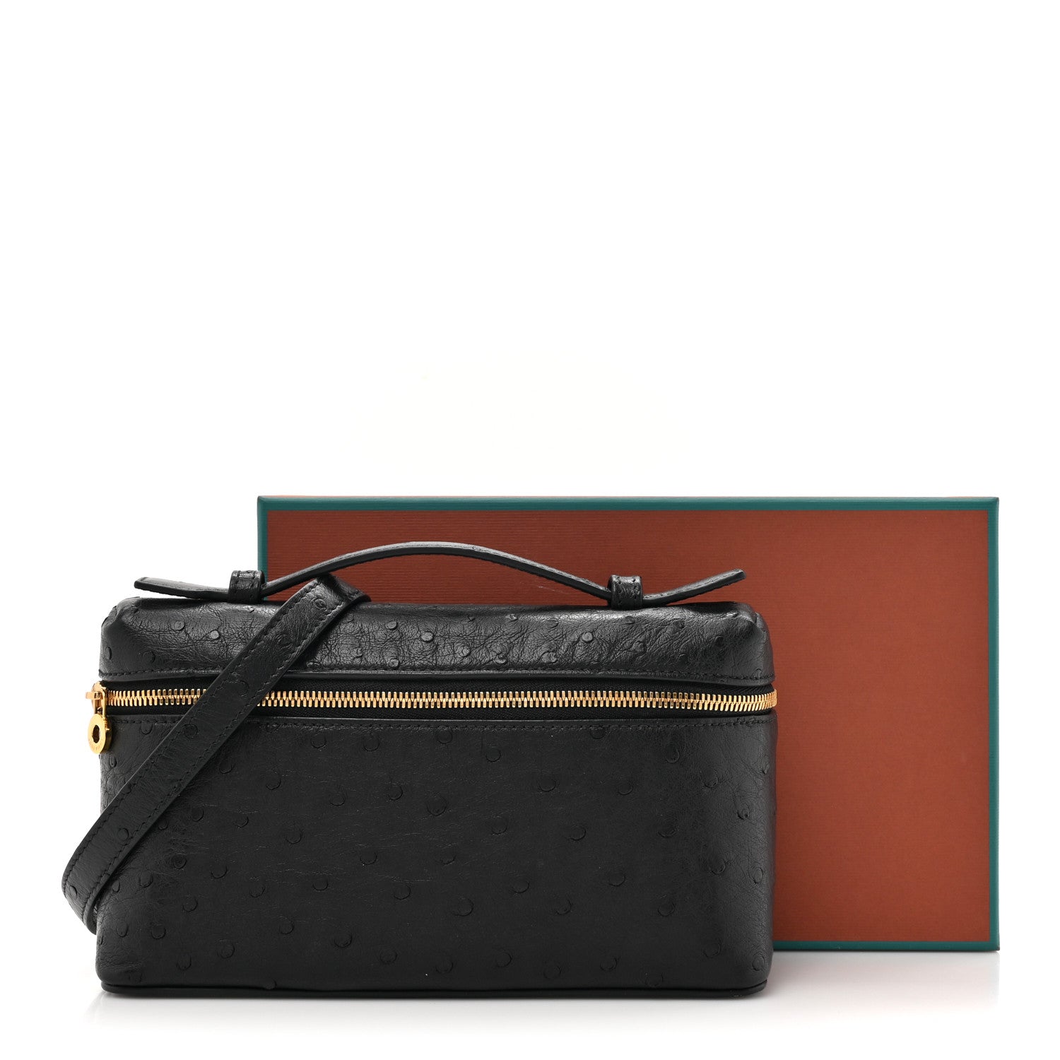 Loro Piana Ostrich L19 Extra Pocket Pouch Black 12 of 12