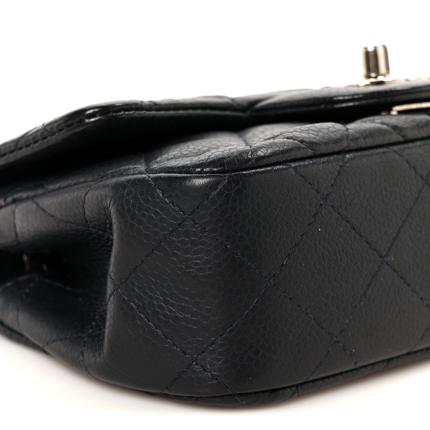Chanel Caviar Quilted Extra Mini Flap Blue 10 of 11