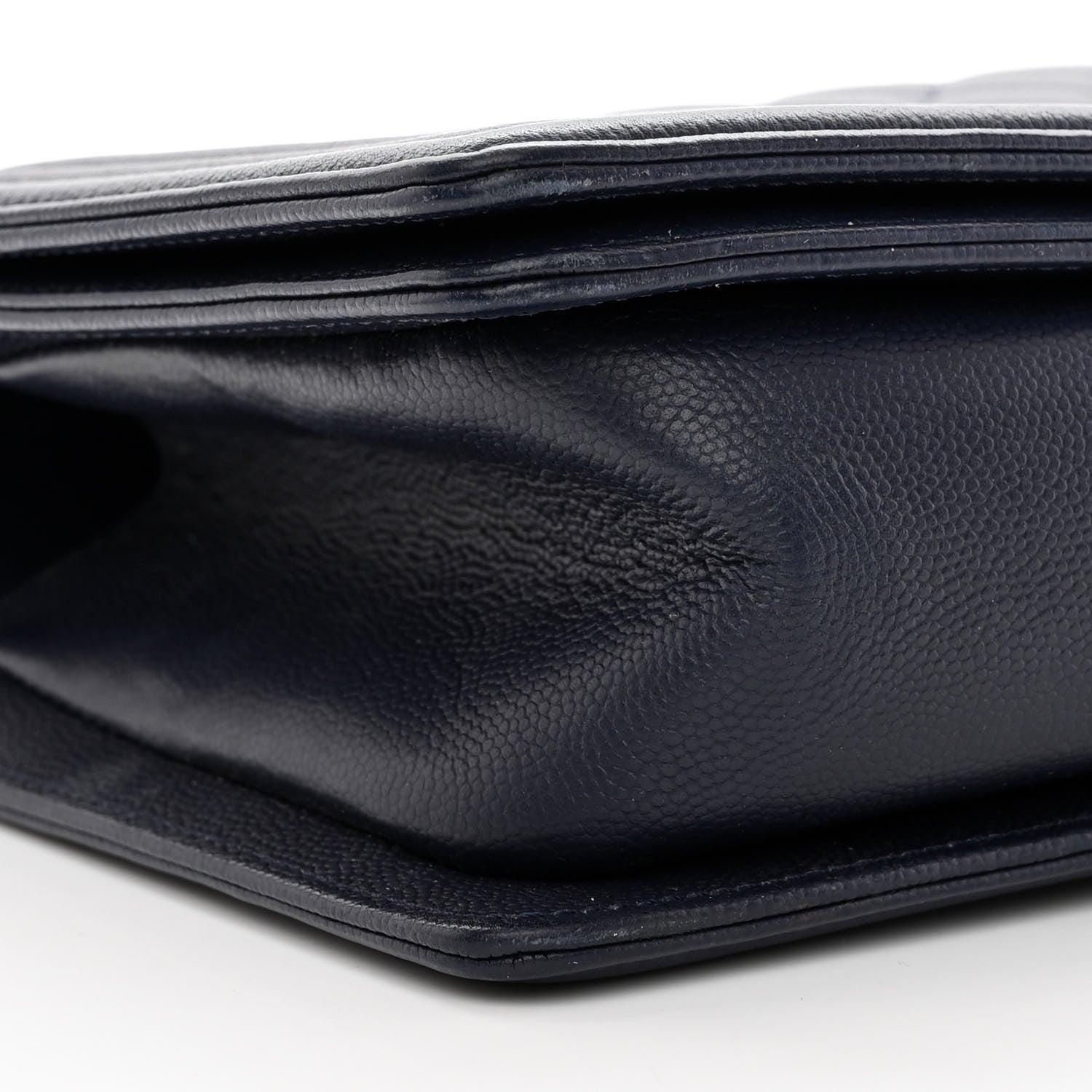 Chanel Caviar Quilted Medium Boy Flap Navy 9 of 10
