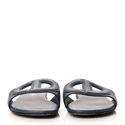 Christian Dior Calfskin D-Club Mule Sandal 37 Navy 2 of 14