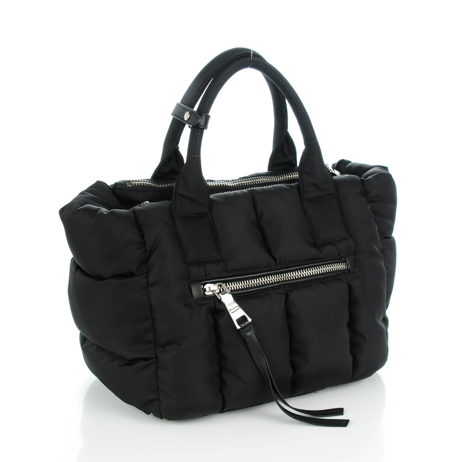 Prada Tessuto Nylon Bomber Tote Nero Black 3 of 9