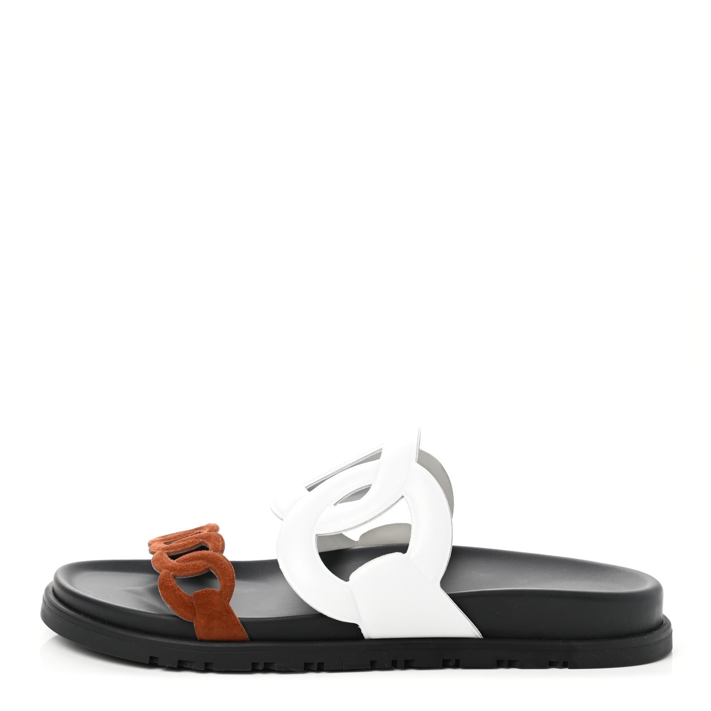 Suede Goatskin Nappa Extra Sandals 37.5 White Gold