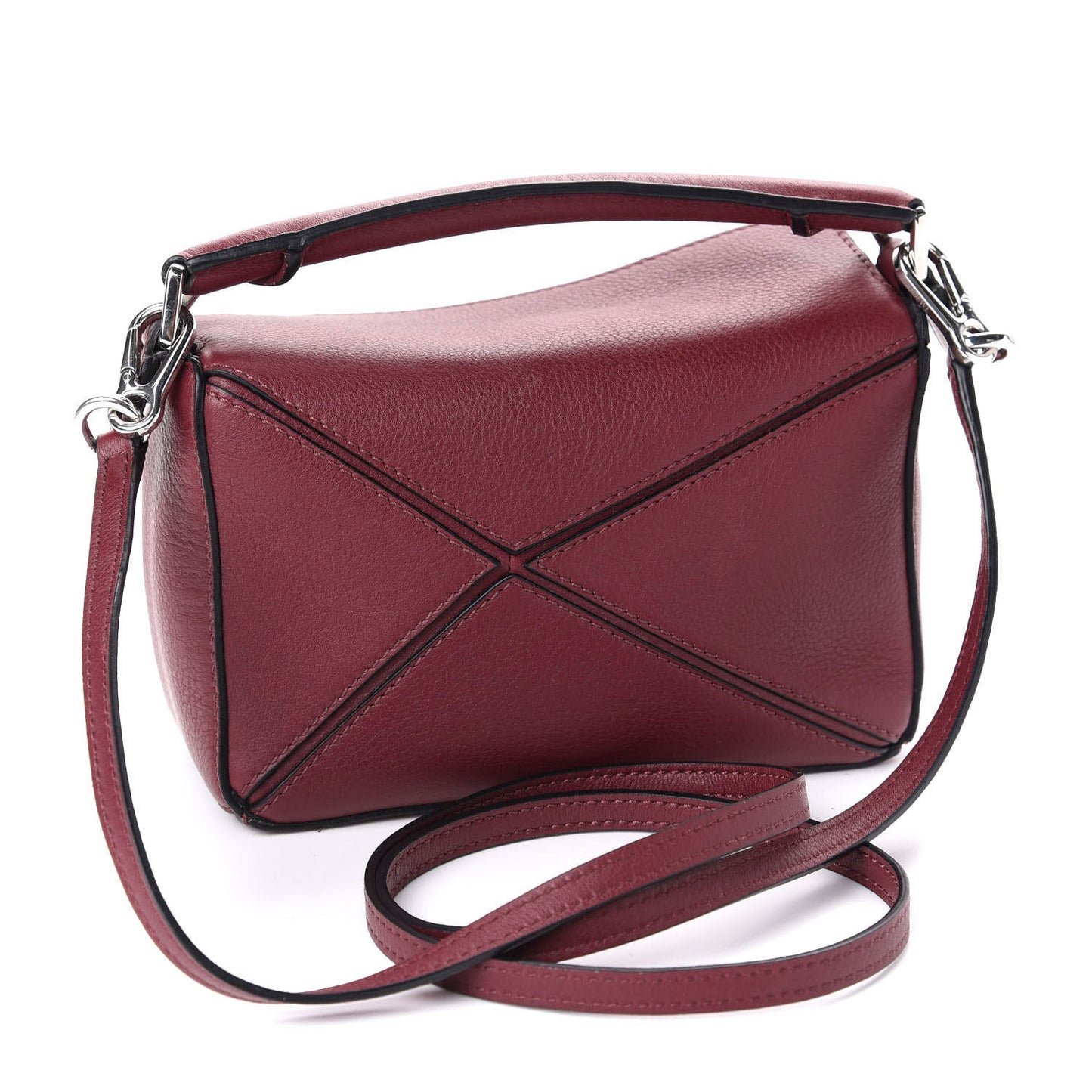 Calfskin Mini Puzzle Bag Wine