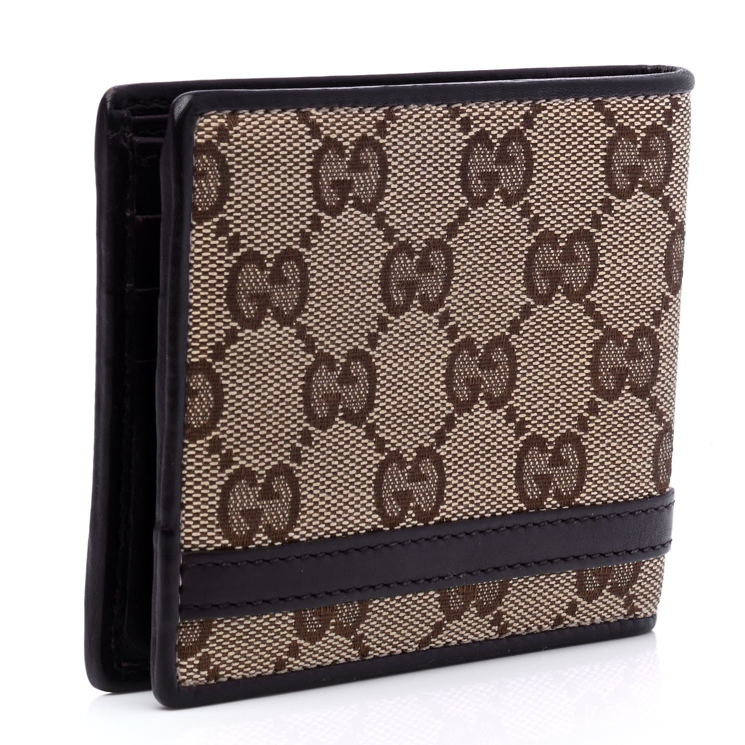 Gucci Monogram Mens Bi-Fold Wallet Brown 2 of 4