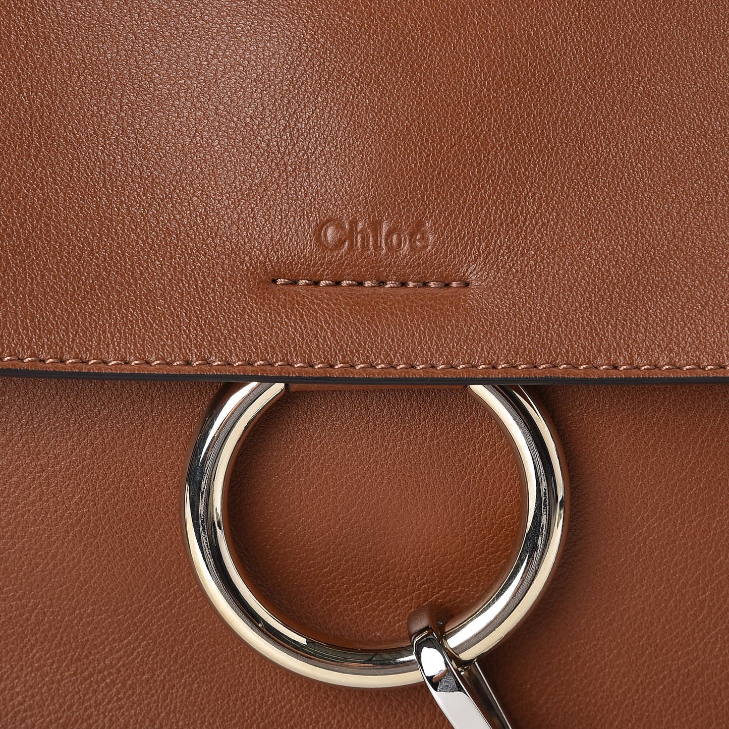 Calfskin Medium Faye Day Shoulder Bag Tan