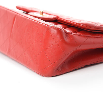 Chanel Lambskin Quilted Jumbo Double Flap Red 8 of 12