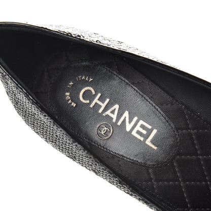 Chanel Sequin Pumps 39 Black 6 of 9