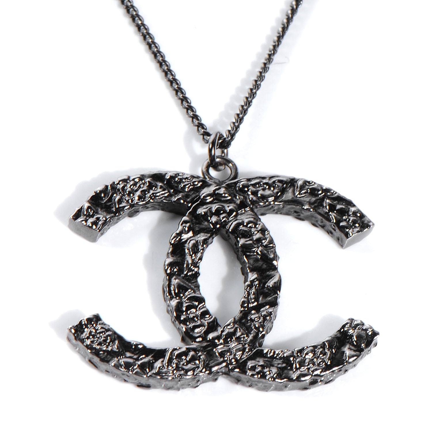 Chanel Ruthenium Camellia CC Necklace 1 of 4