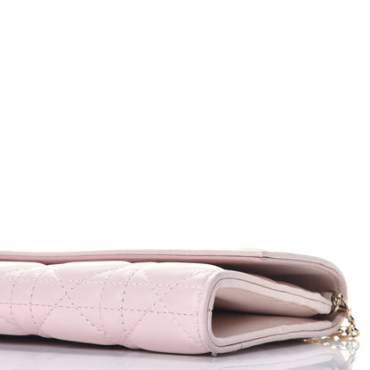 Christian Dior Lambskin Cannage Lady Dior Rendezvous Wallet On Chain Light Pink 8 of 9